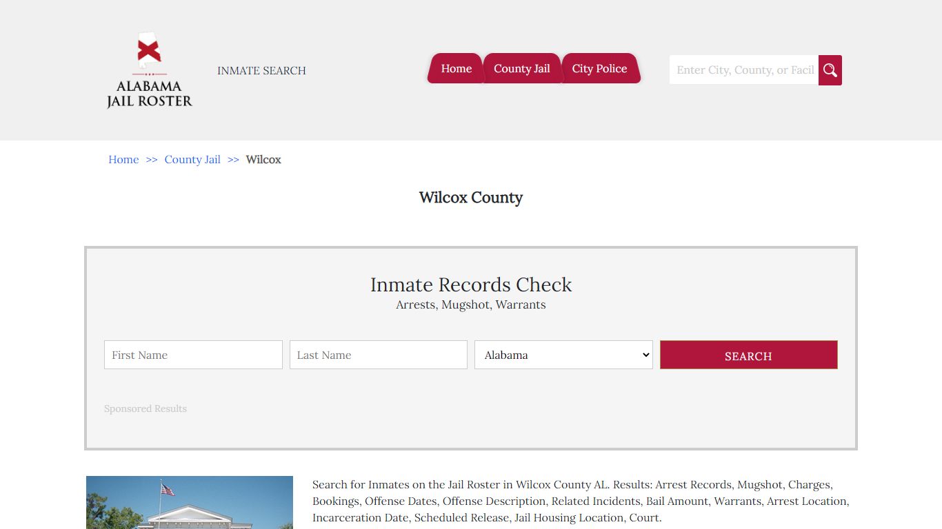 Wilcox County - Alabama Jail Inmate Search