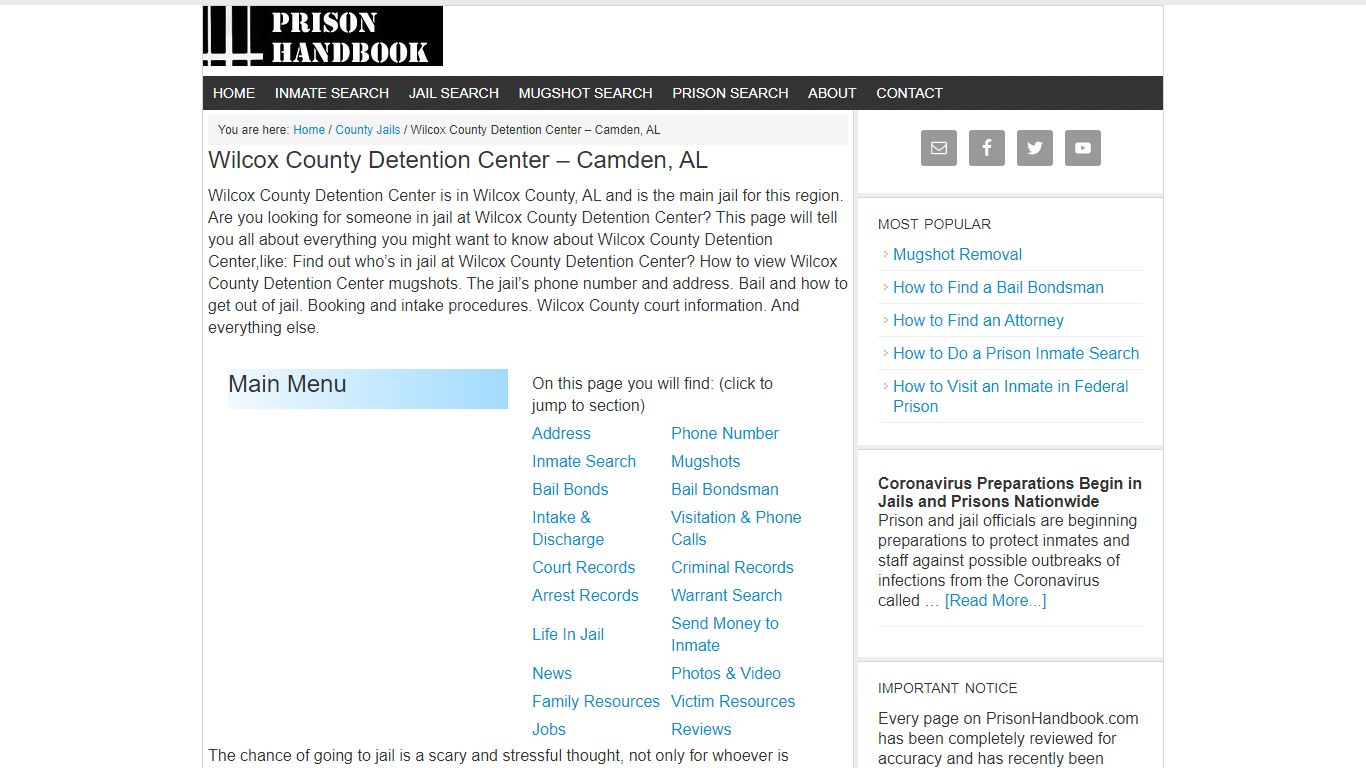 Wilcox County Detention Center – Camden, AL