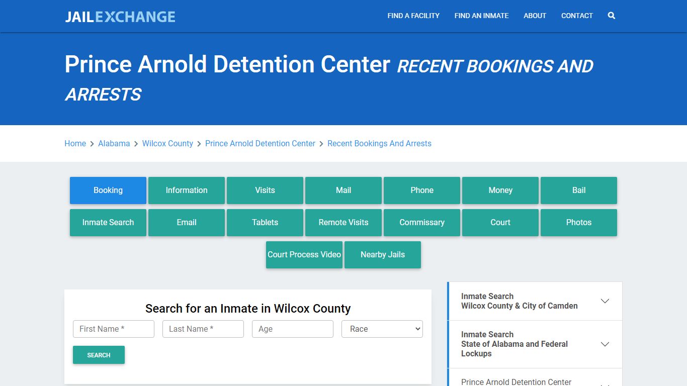 Prince Arnold Detention Center AL Recent Arrests and Bookings