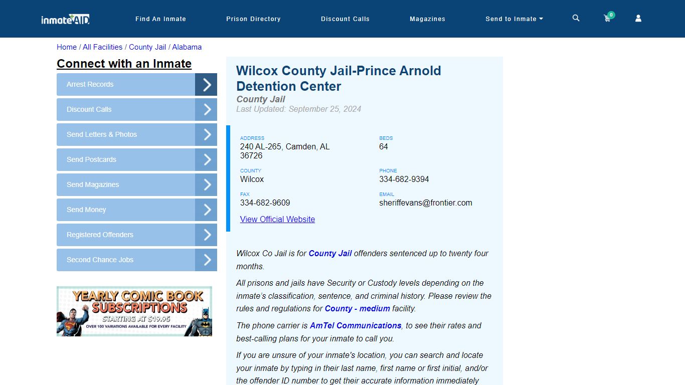 Wilcox County Jail-Prince Arnold Detention Center